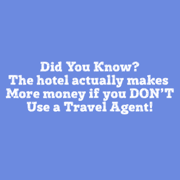 Using a Travel Agent SAVES you money (and time)!