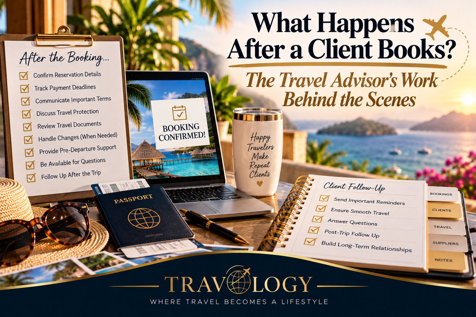 What happens after a client books?